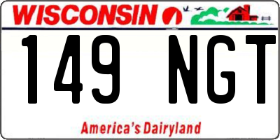 WI license plate 149NGT