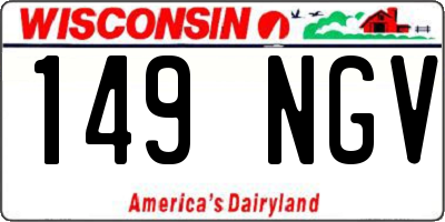 WI license plate 149NGV