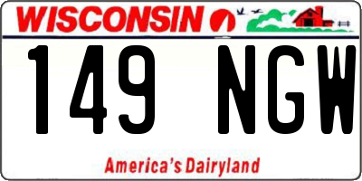 WI license plate 149NGW