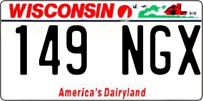 WI license plate 149NGX