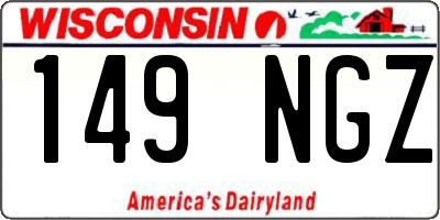 WI license plate 149NGZ