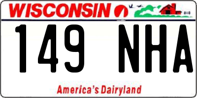 WI license plate 149NHA
