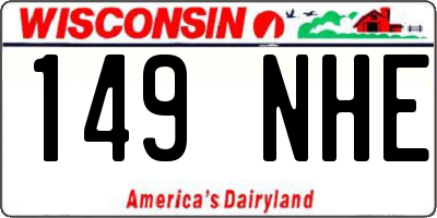 WI license plate 149NHE