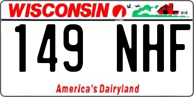 WI license plate 149NHF