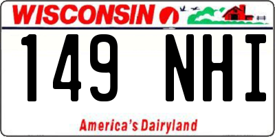 WI license plate 149NHI