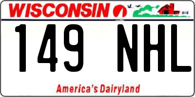 WI license plate 149NHL