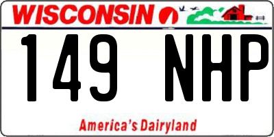 WI license plate 149NHP