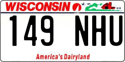 WI license plate 149NHU