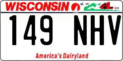 WI license plate 149NHV