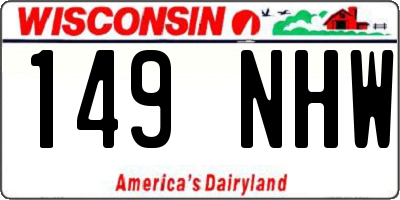 WI license plate 149NHW