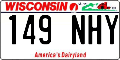 WI license plate 149NHY
