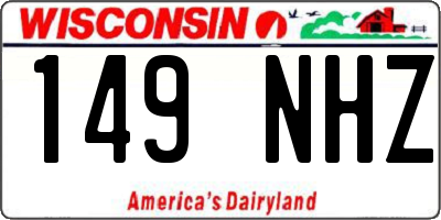 WI license plate 149NHZ