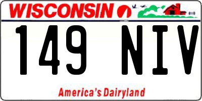 WI license plate 149NIV