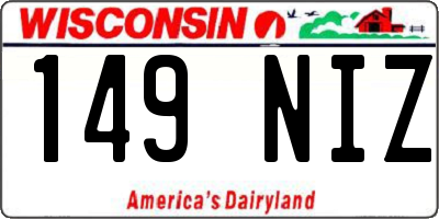 WI license plate 149NIZ