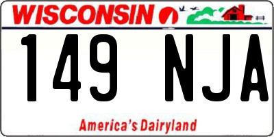 WI license plate 149NJA