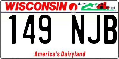 WI license plate 149NJB