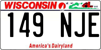 WI license plate 149NJE
