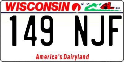 WI license plate 149NJF