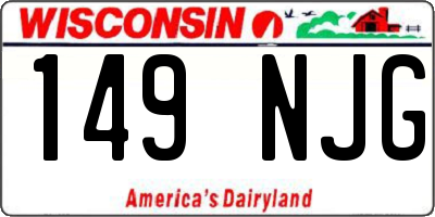 WI license plate 149NJG