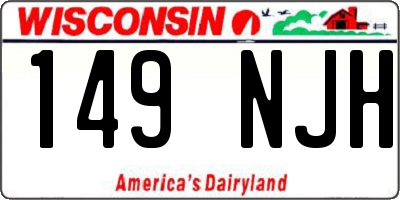 WI license plate 149NJH