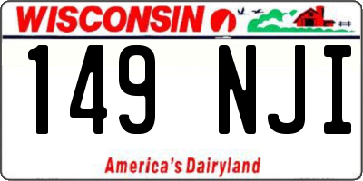 WI license plate 149NJI