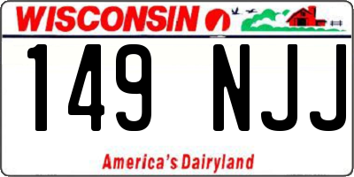 WI license plate 149NJJ