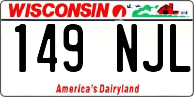 WI license plate 149NJL