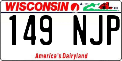 WI license plate 149NJP