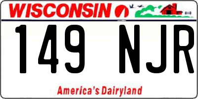 WI license plate 149NJR