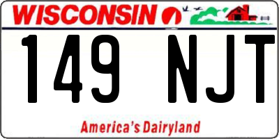 WI license plate 149NJT