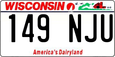 WI license plate 149NJU