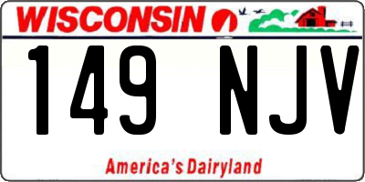 WI license plate 149NJV