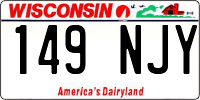 WI license plate 149NJY