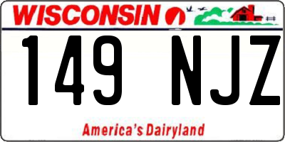 WI license plate 149NJZ