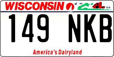 WI license plate 149NKB