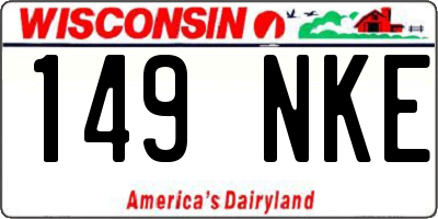 WI license plate 149NKE