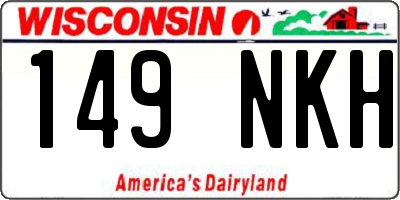 WI license plate 149NKH