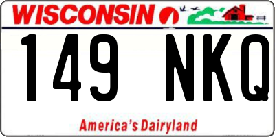 WI license plate 149NKQ