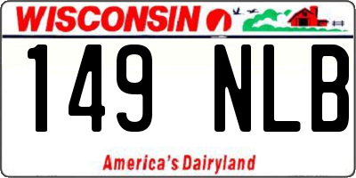 WI license plate 149NLB