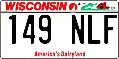 WI license plate 149NLF