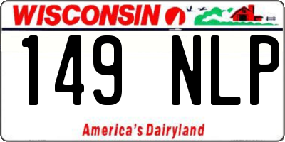 WI license plate 149NLP