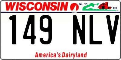WI license plate 149NLV
