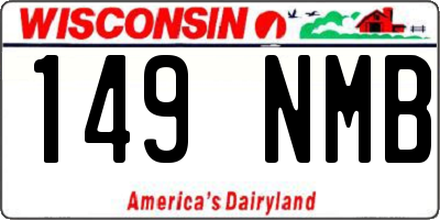 WI license plate 149NMB