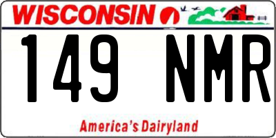 WI license plate 149NMR