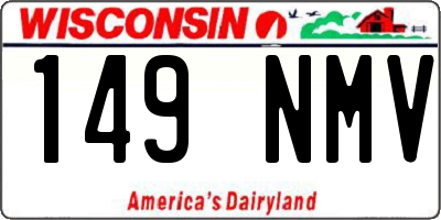 WI license plate 149NMV