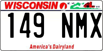WI license plate 149NMX