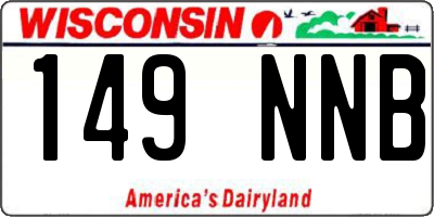 WI license plate 149NNB