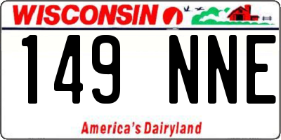 WI license plate 149NNE