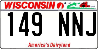 WI license plate 149NNJ