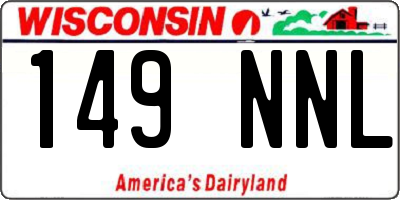 WI license plate 149NNL